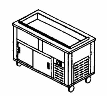 Piper Products/Servolift Eastern, 6-CB, Serving Counter, Cold Food 