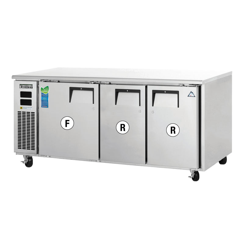 Everest Refrigeration, ETRF3, Refrigerator Freezer, Undercounter, Reach-In 