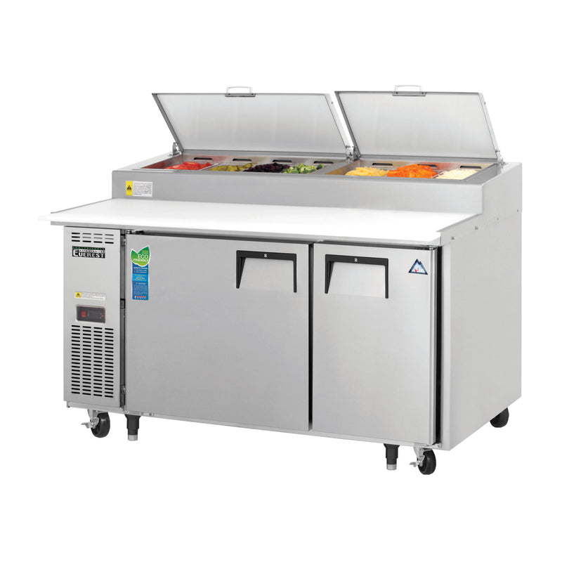 Everest Refrigeration, EPPSR2, Refrigerated Counter, Pizza Prep Table 