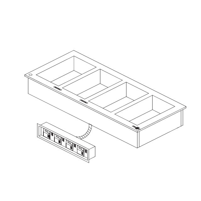 Delfield, N8731-DESP, Hot Food Well Unit, Drop-In, Electric 