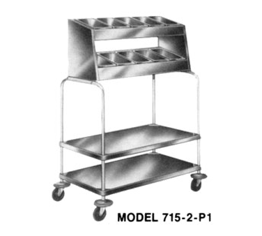 Piper Products/Servolift Eastern, 715-2-P4, Flatware & Tray Cart 