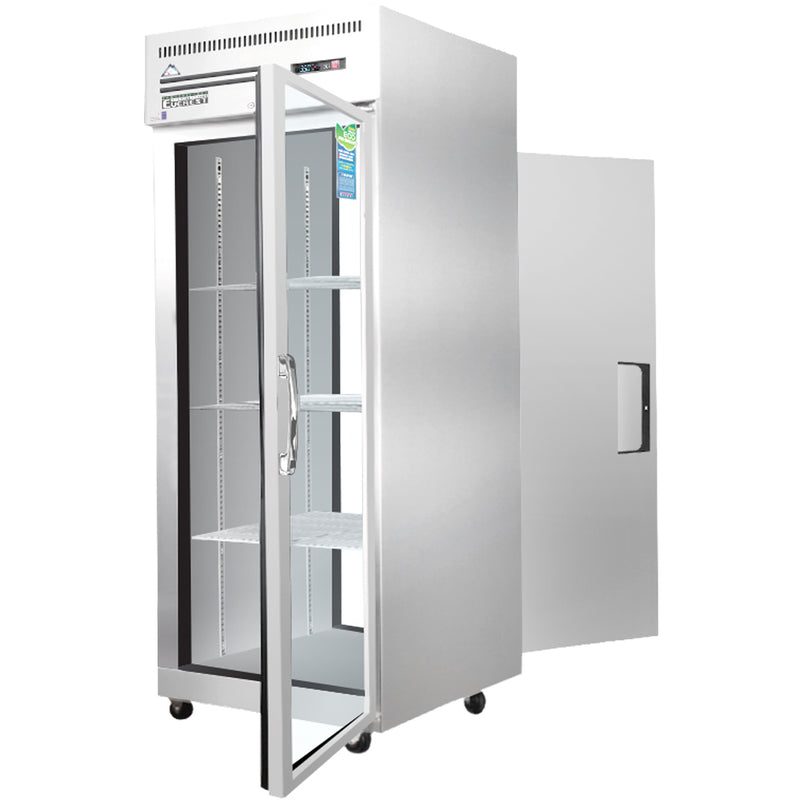 Everest Refrigeration, ESPT-1G-1S, Upright Reach-In Pass-Thru Refrigerator 