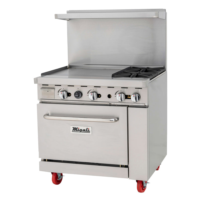 Migali, C-RO2-24GL-NG, Commercial Range with Oven 