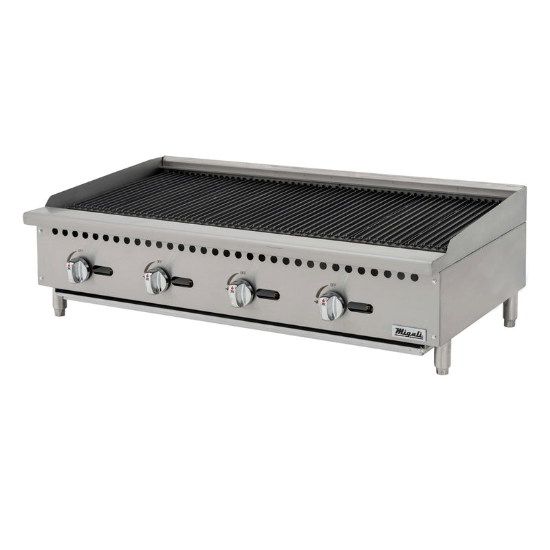 Migali, C-CR48, Commercial Counter-top Char-Rock Broiler 