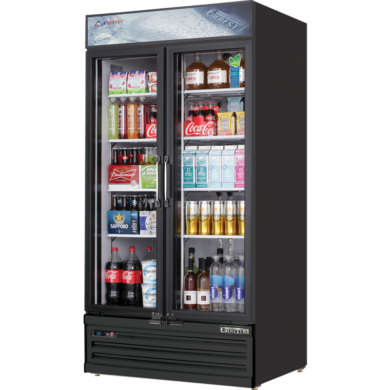 Everest Refrigeration, EMSGR33B, Glass Door Merchandiser Refrigerator 